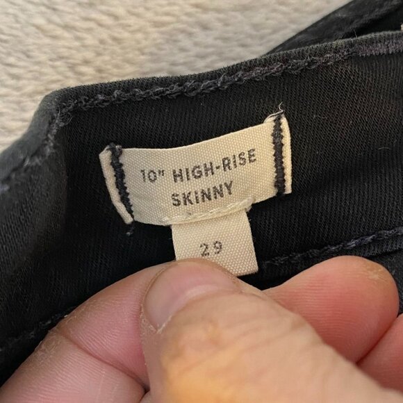 Madewell Women's Jeans Size 29 10" High-Rise Skinny Cotton/Polyester/Elastane Bl - Picture 6 of 14